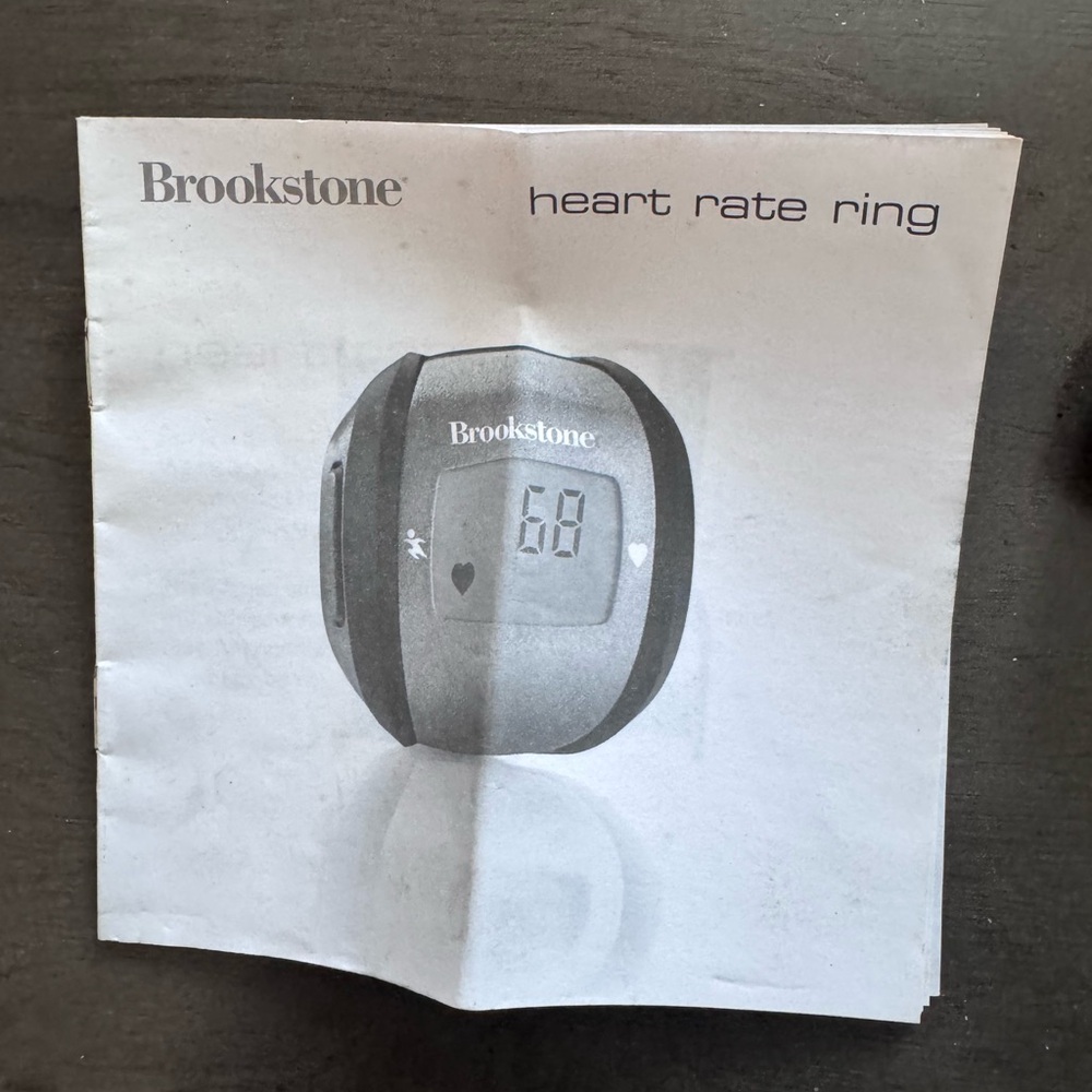 Brookstone Black Heart Rate Ring